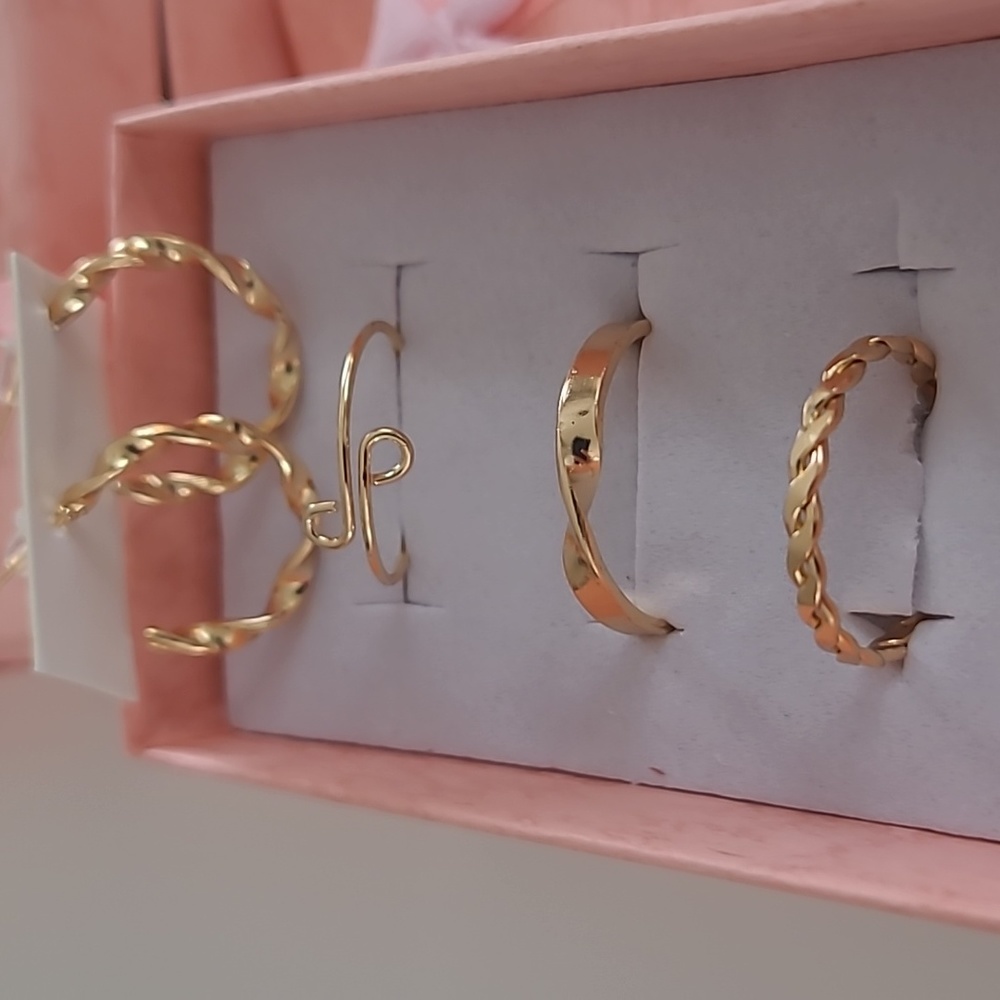 Jowel 3 ajustables ring & pairs earing